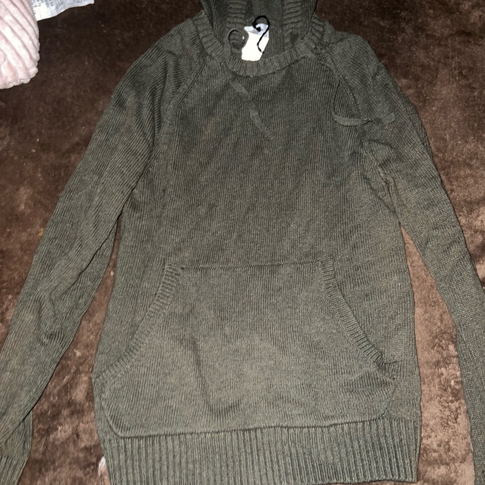 Olive Green Men Sweatshirt, Never Worn, Size Small